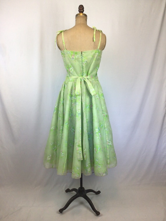 Vintage 60s dress | Vintage green floral fit and … - image 10