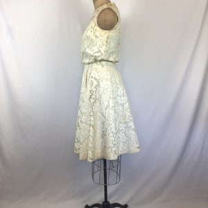 Vintage 50s dress Vintage white lace party dress 1950s Junior Sophisticates Original dress image 6