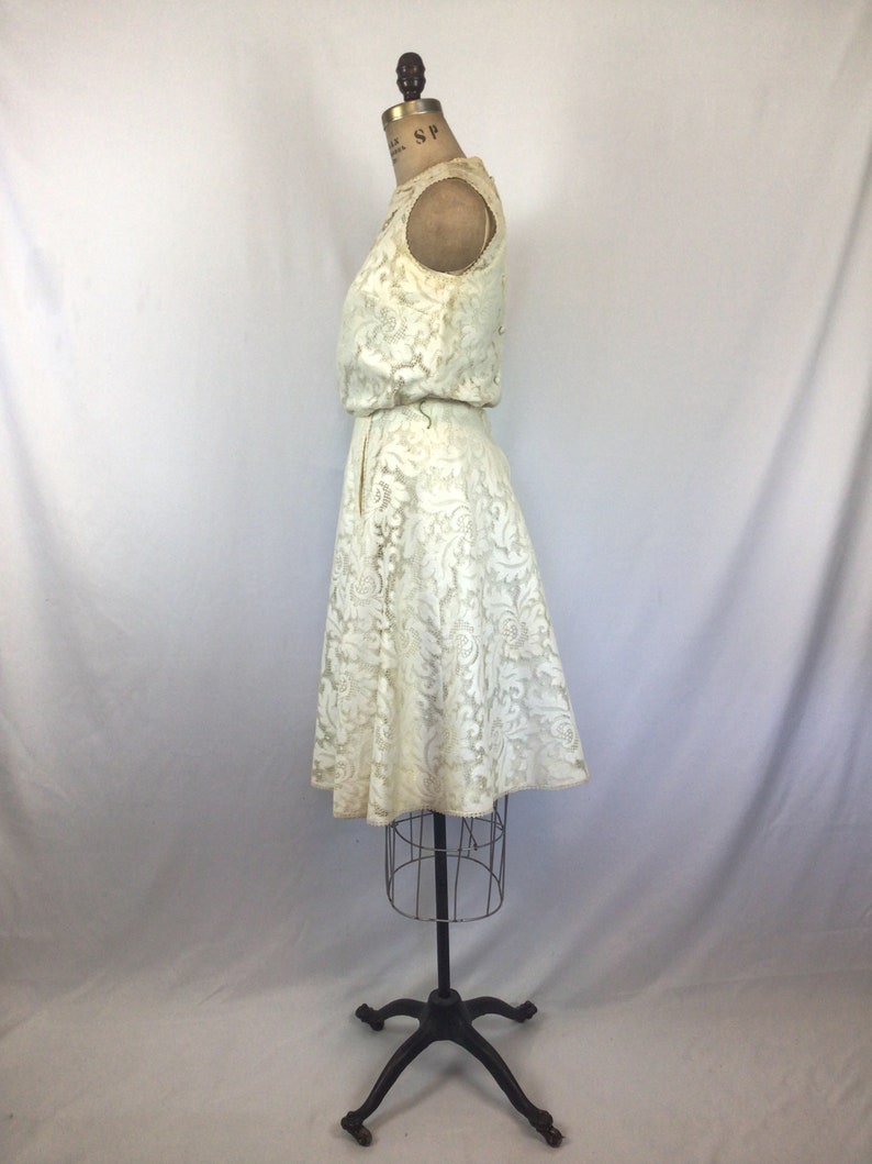 Vintage 50s dress Vintage white lace party dress 1950s Junior Sophisticates Original dress image 6