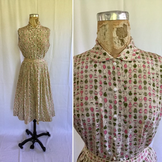 Novelty 50s top & skirt dress set | Vintage novelt