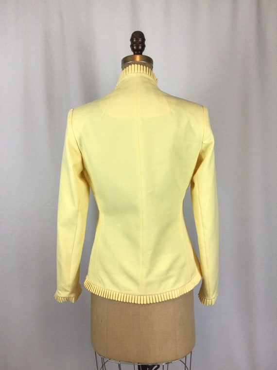 Vintage 60s suit jacket | Vintage lemon yellow ta… - image 7