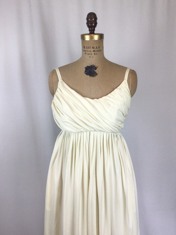 Vintage 50s dress | Vintage ivory knit cocktail d… - image 3