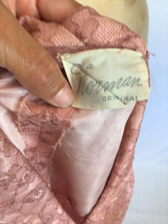 Vintage 40s dress | Vintage rose pink lace dress … - image 9