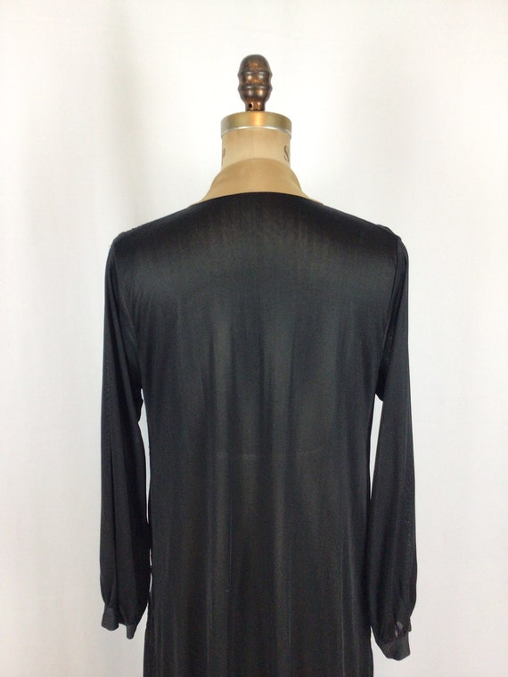 Vintage 20s Dress | Vintage black rayon jersey dr… - image 8