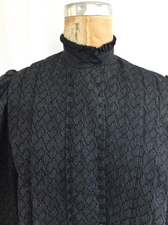 Antique Victorian Jacket | Vinatge navy wool shir… - image 2