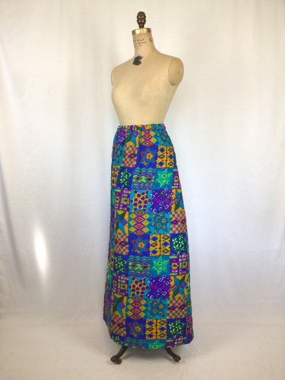 Vintage 60s skirt | Vintage patchwork quilted ski… - image 5