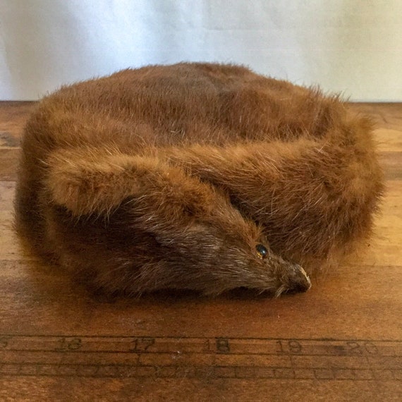 Vintage 40s hat | vintage auburn brown mink fur h… - image 7
