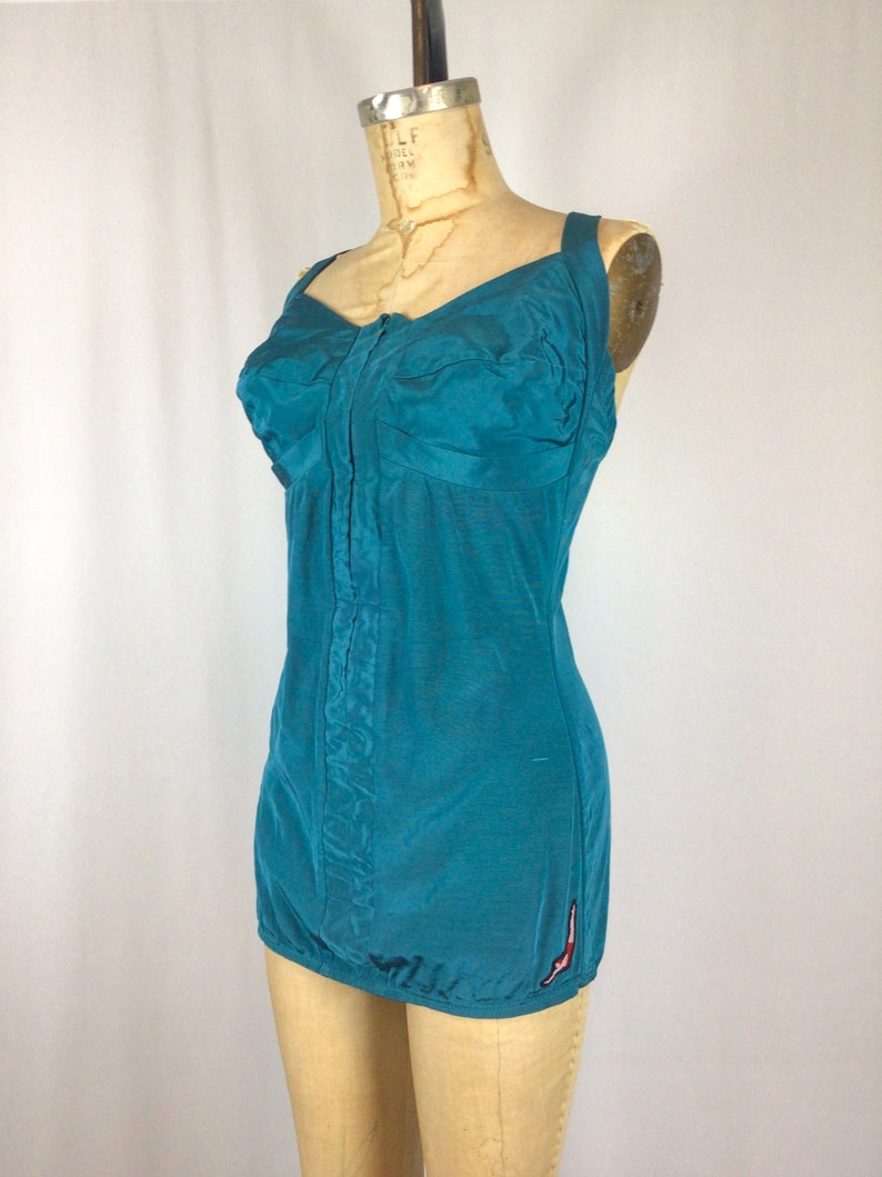 Vintage 40s swimsuit Vintage blue one piece bathing suit 1940s Jantzen swimwear image 4