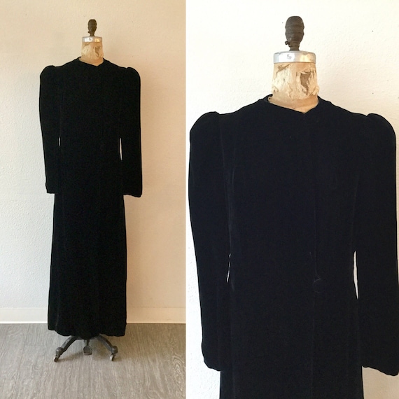 Annette 1910s coat | Vintage Edwardian velvet ope