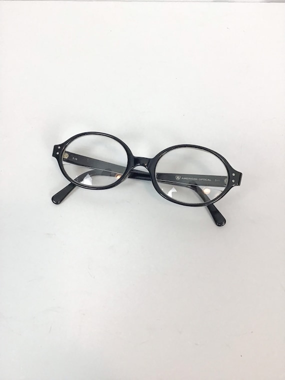 Vintage 60s eye glasses | Vintage AO black framed… - image 1