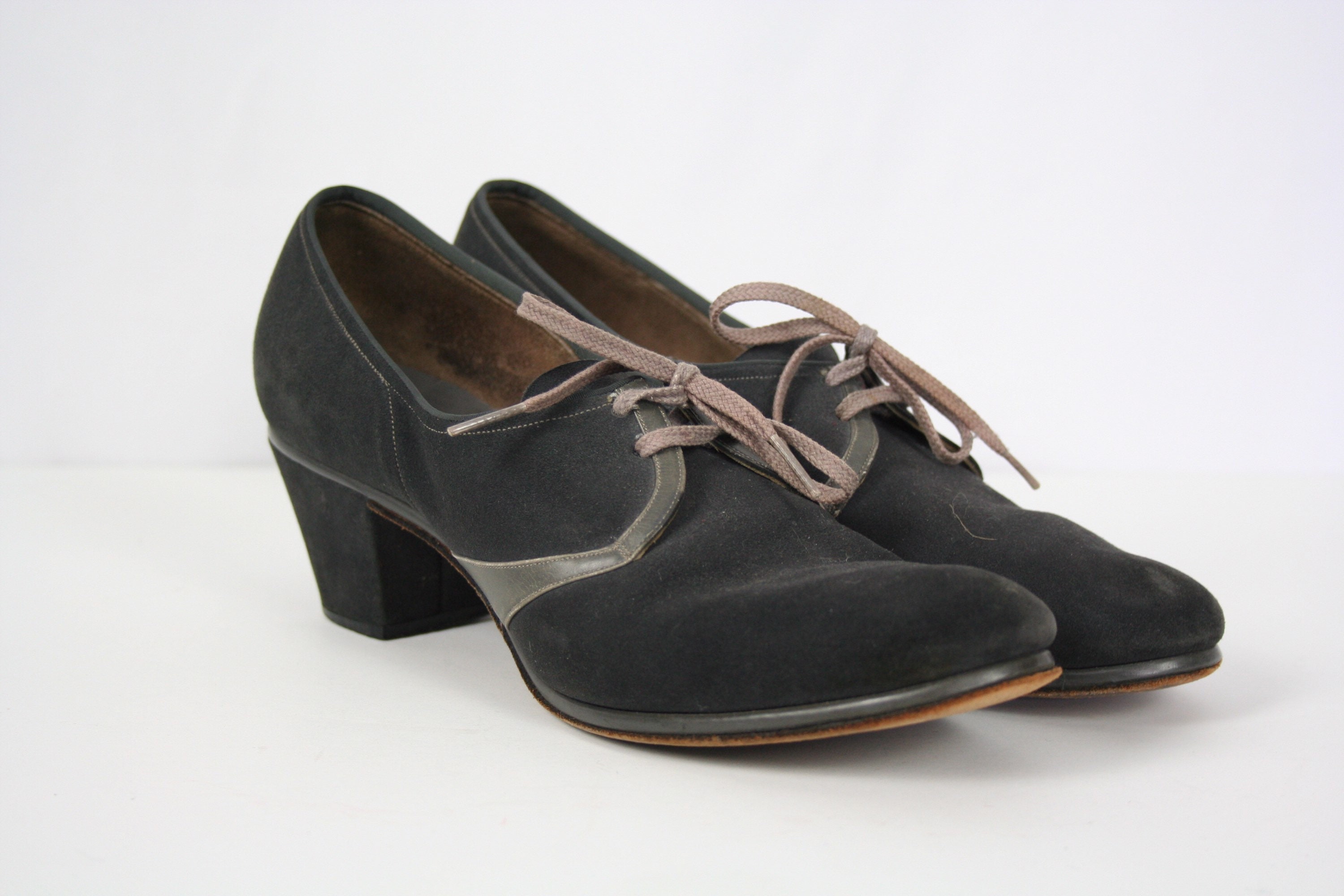 diep Fervent Demonstreer Vintage 30s Shoes Vintage Blue Suede Oxfords 1930s - Etsy