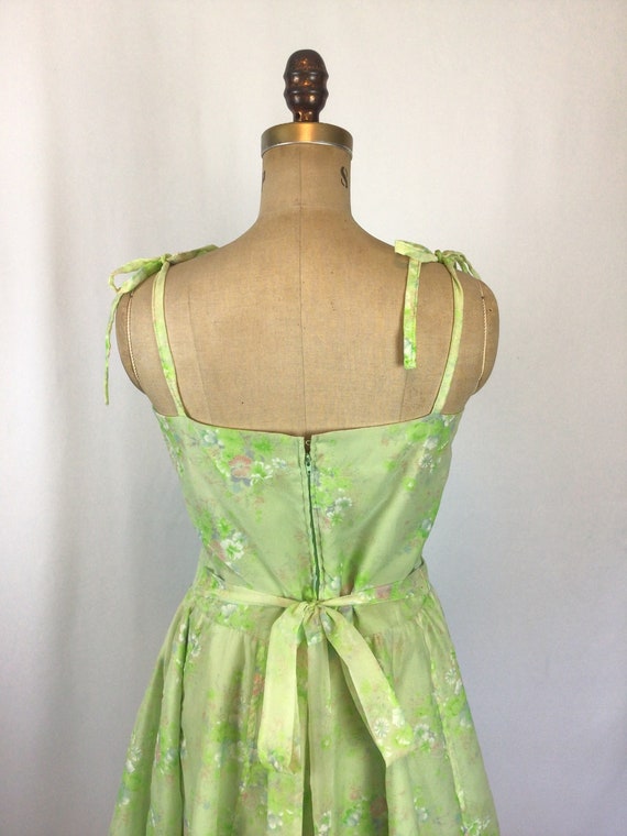 Vintage 60s dress | Vintage green floral fit and … - image 9