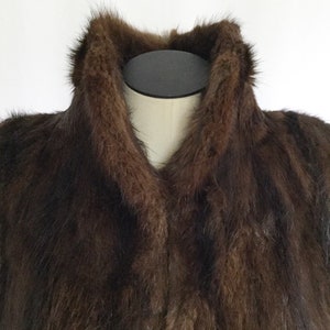 Vintage 50s fur cape Vintage rich striped brown mink cape Early 1950s Vancouver Fur factory mink fur cape stole image 2