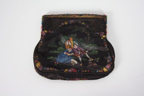 Vintage 40s handbag | Vintage hand painted purse |