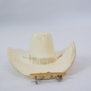 Vintage 30s Brooch Vintage celluloid western theme brooch 1930s novelty accessory Pendleton cowboy hat pin image 8