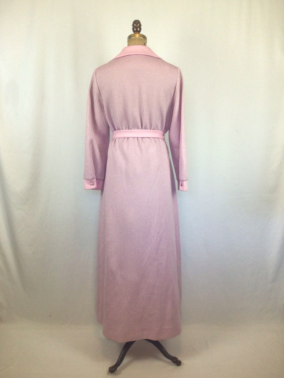Vintage 60s dress | Vintage pink silver striped k… - image 8