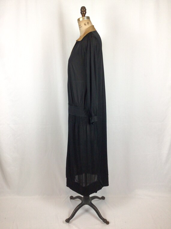 Vintage 20s Dress | Vintage black rayon jersey dr… - image 7