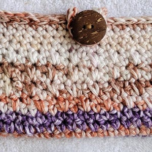 Cotton Crochet Eye Glass Cases in Soft Colors Sunsetting