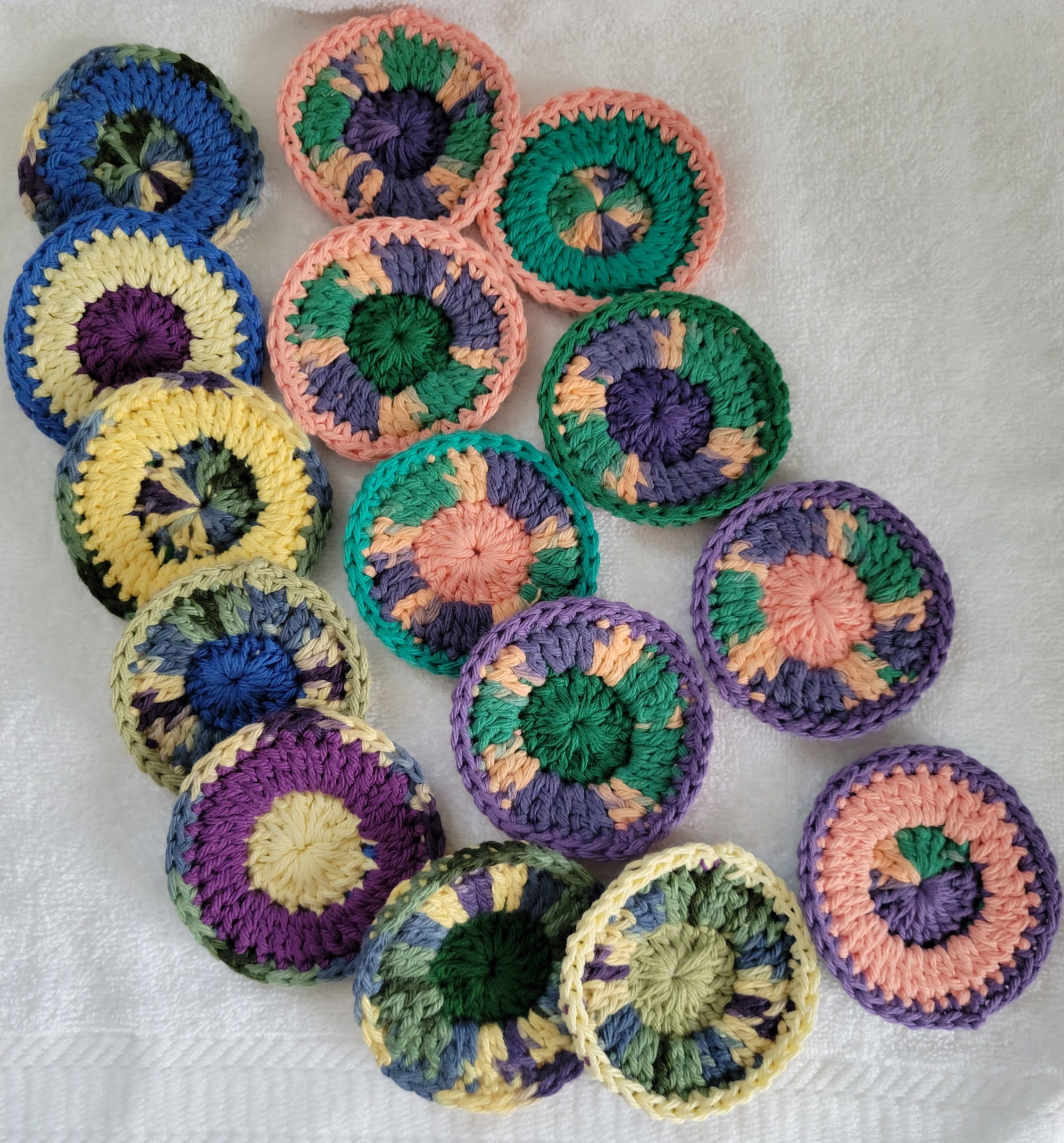 Royal Colors Crochet Reversible Face Rounds - Etsy