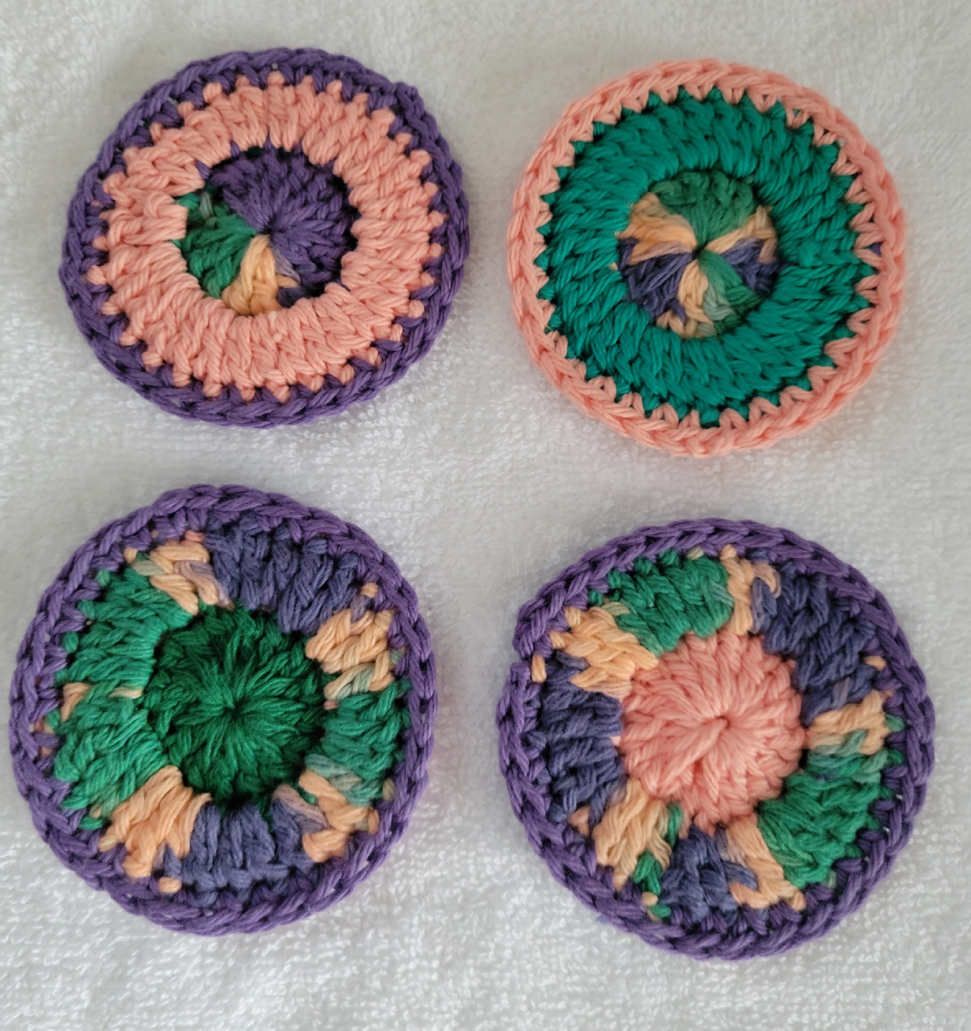 Royal Colors Crochet Reversible Face Rounds - Etsy