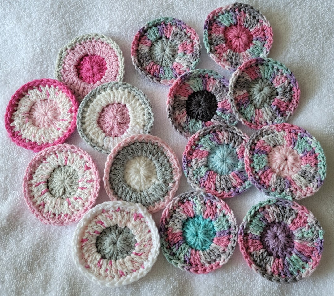 Pinks Crochet Reversible Face Rounds - Etsy