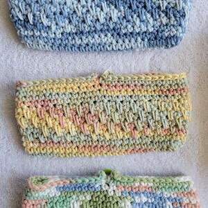 Cotton Crochet Eye Glass Cases in Soft Colors image 12