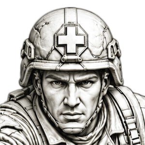 Combat Medic STRIKE Canvas Print | Military Medic Wall Art | Engineered Dimensional Relief Artwork