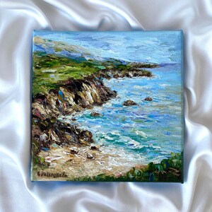 Big Sur Original Oil Painting | California Coast Landscape | Coastal Wall Art | Impressionist Seascape | Palette Knife Textured Oil Painting