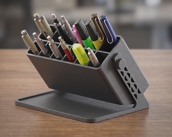 Adjustable Pen Holder STL, Modular Desk Organizer, 3D Print File (Digital Download)