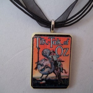 Choice of Wizard of Oz handcrafted Game Piece Necklace on voile necklace with gift bag image 1