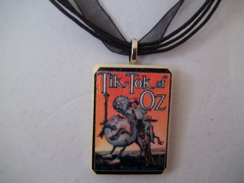 Choice of Wizard of Oz handcrafted Game Piece Necklace on voile necklace with gift bag image 1