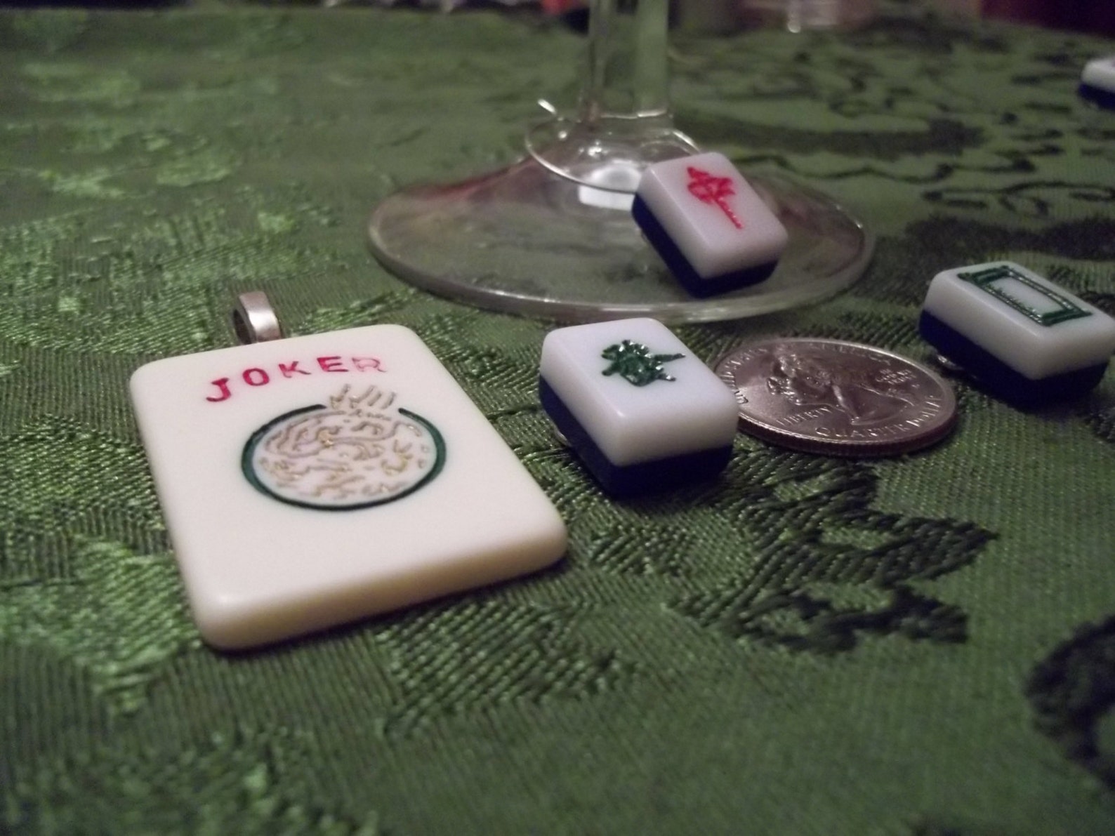 Mahjong Wine Charms Set of 3 Dragons Charms Made From Mini Etsy Hong Kong