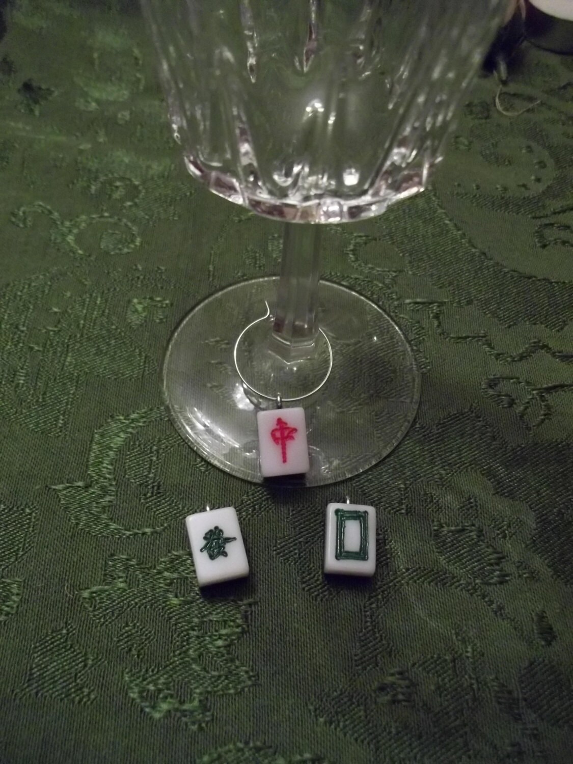 Mahjong Wine Charms Set of 3 Dragons Charms Made From Mini Etsy Hong Kong