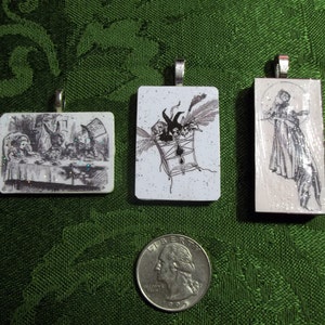 Glinda the Good Witch Vintage Wizard of Oz image handcrafted game piece pendant Necklace Domino jewelry image 5