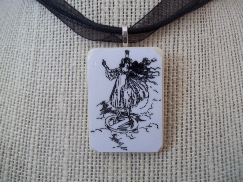 Choice of Wizard of Oz handcrafted Game Piece Necklace on voile necklace with gift bag image 3