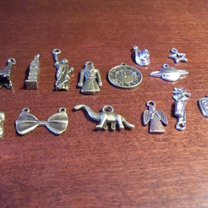 Who's Your Favorite Doctor Charms 14 Total Bowtie Stetson Angels Travel Spots Trenchcoat Screwdriver