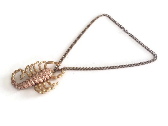 Razza Resin Zodiac Scorpion Pendant Necklace - image 1
