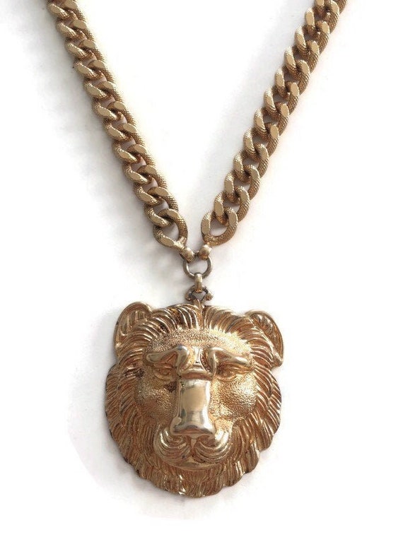 Nettie Rosenstein Gold Lion Pendant Necklace - image 1