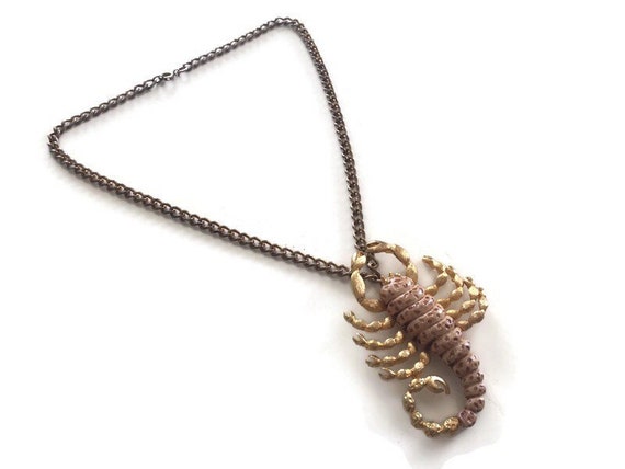 Razza Resin Zodiac Scorpion Pendant Necklace - image 3