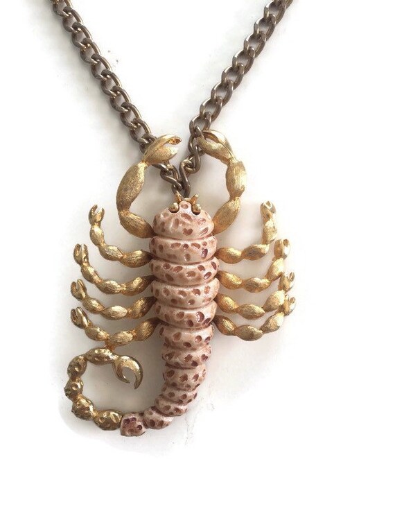 Razza Resin Zodiac Scorpion Pendant Necklace - image 4