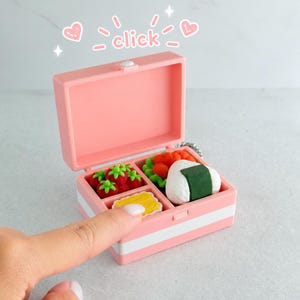 Bento Lunch Box Fidget Toy Clicker | Cute Bear Desk Toy | 3D Printed Gift | Stress Relief, ASMR