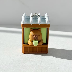 Matcha-Bara Mini Cafe Fidget Toy Clicker, Capybara Lover, Cute 3D Printed Gift, Stress Relief, ASMR