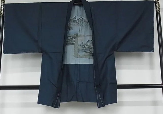 Vintage Kimono&Haori set, Oshima tsumugi silk, In… - image 5