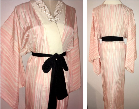 Vintage Nagajuban - Itajime shibori, Embroidery co