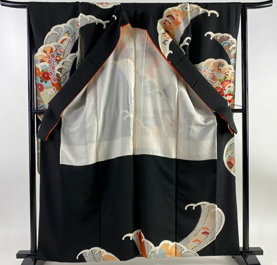 Vintage kimono - Furisode, Sea wave, Japanese kim… - image 5