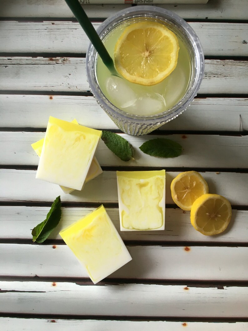 Soap Lemonade Soap Lemon and Vanilla Scented Soap Bar Soap Etsy