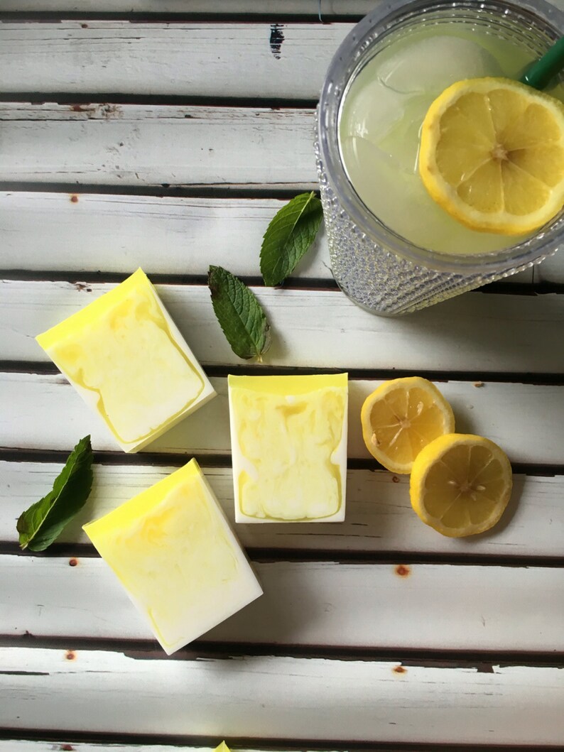 Soap Lemonade Soap Lemon and Vanilla Scented Soap Bar Soap Etsy