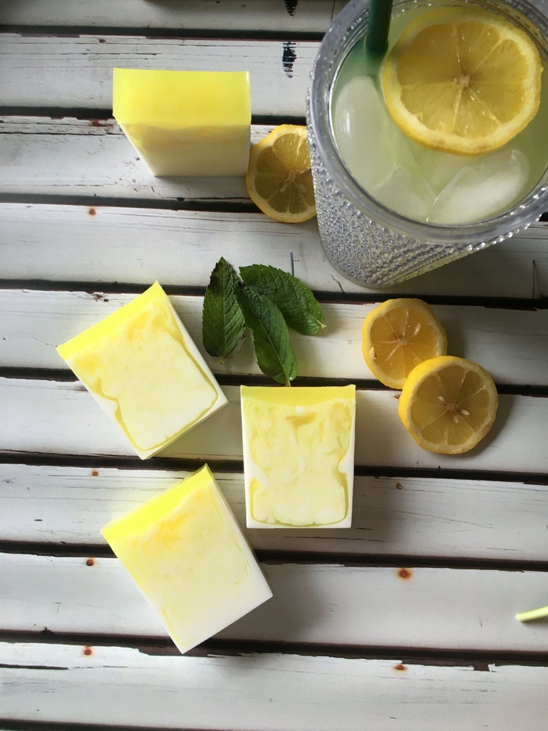 Soap Lemonade Soap Lemon and Vanilla Scented Soap Bar Soap Etsy
