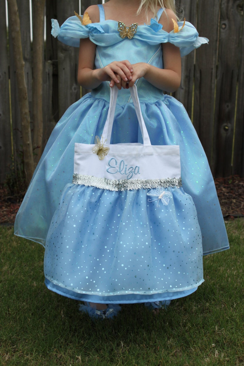 NEW CINDERELLA Inspired Princess Bag/ Tote Dance Bag Party Favor-Halloween Trick or Treat Bag Easter Bag image 1