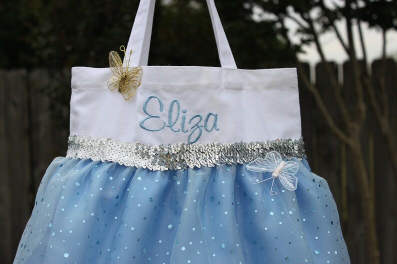 NEW CINDERELLA Inspired Princess Bag/ Tote Dance Bag Party Favor-Halloween Trick or Treat Bag Easter Bag image 3